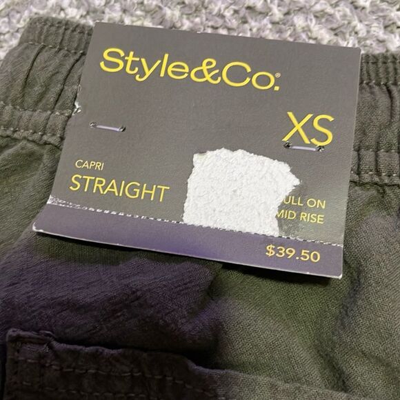 NWT- Style & Co. - XS. Wide Leg Straight Capri - Picture 7 of 8
